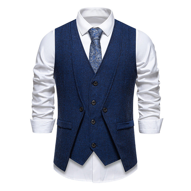 Faux Gilet de Costume deux Pièces pour Homme