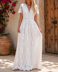 Robe Longue Blanche Vintage