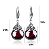 boucles-doreilles-grenat-rond-vintage