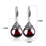 boucles-doreilles-grenat-rond-vintage