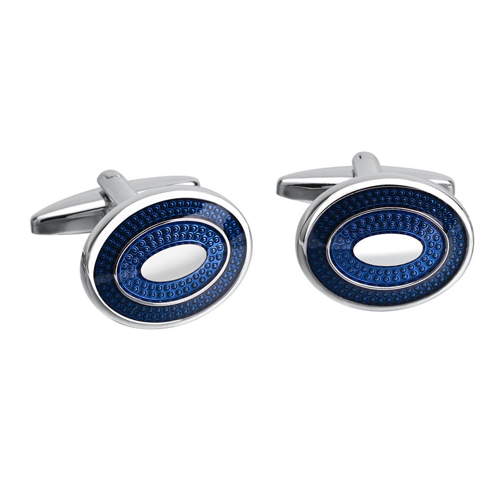 boutons-de-manchette-bleu-ovale-vintage