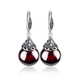 boucles-doreilles-grenat-rond-vintage