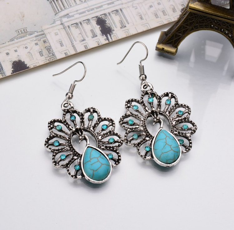 boucles-doreilles-vintage-peacock