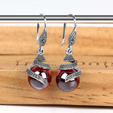 boucles-doreilles-perles-rondes-grenat-vintage