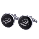 boutons-de-manchette-rond-noir-email-traditionnel-vintage