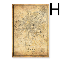 Affiche Carte De Ville De Bourgogne