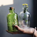bouteille-en-verre-gaufre-vintage