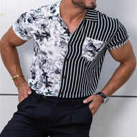 chemise-imprimee-patchwork-rayures-vintage