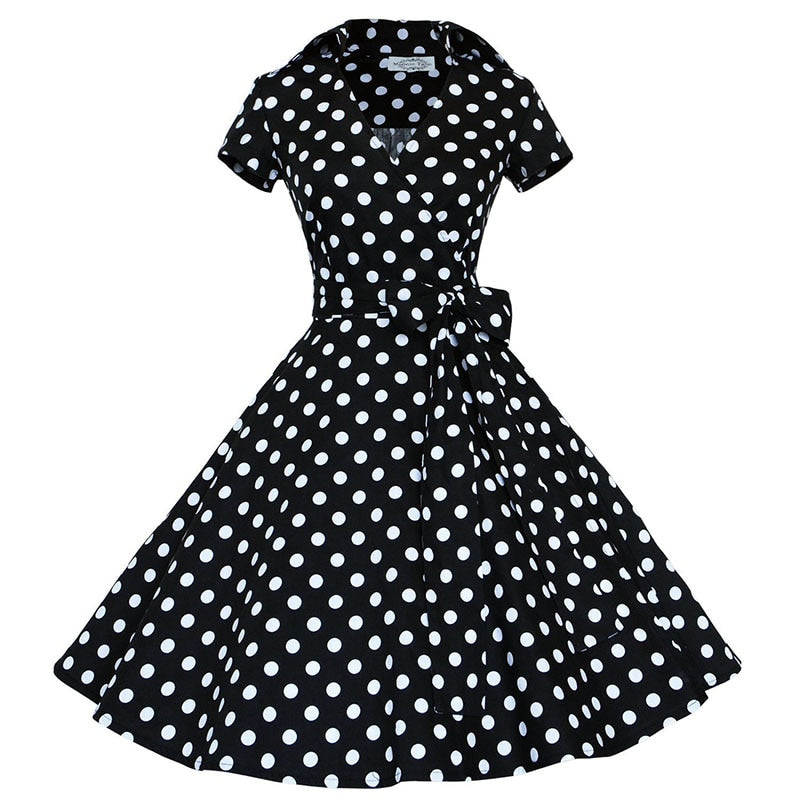 50s-robe-polka-vintage-casual-dots-papaye