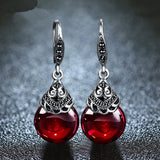 boucles-doreilles-grenat-rond-vintage