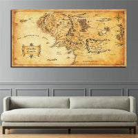 tableau-vintage-style-carte-peinture-decor