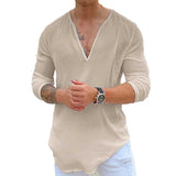chemise-manches-longues-decontractee-col-v-vintage