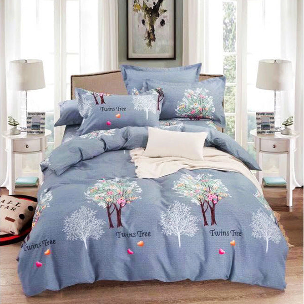 housse-de-couette-drap-lit-simple-vintage