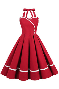 robe-pin-up-annee-80-en-col-v