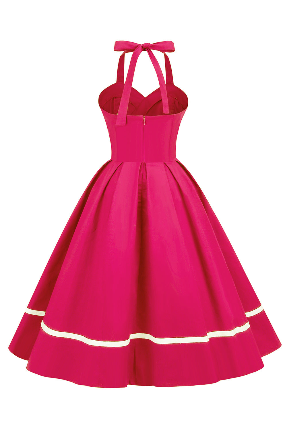 robe-pin-up-annee-80-en-col-v