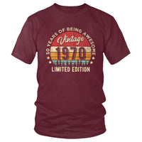 T-shirt vintage 1970 rouge