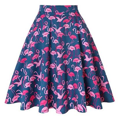 jupe-annee-80-flamant-rose