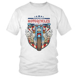 T-shirt Vintage Motorcycle Blanc