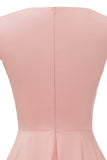 robe-annee-80-rose-avec-col-en-coeur