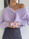 Pull-en-Laine-Col-V-Femme 