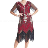 Robe-Charleston-Grande-Taille-Rouge