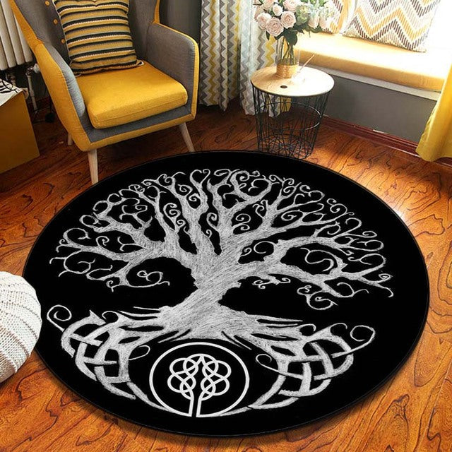 tapis-rond-nordique-vintage