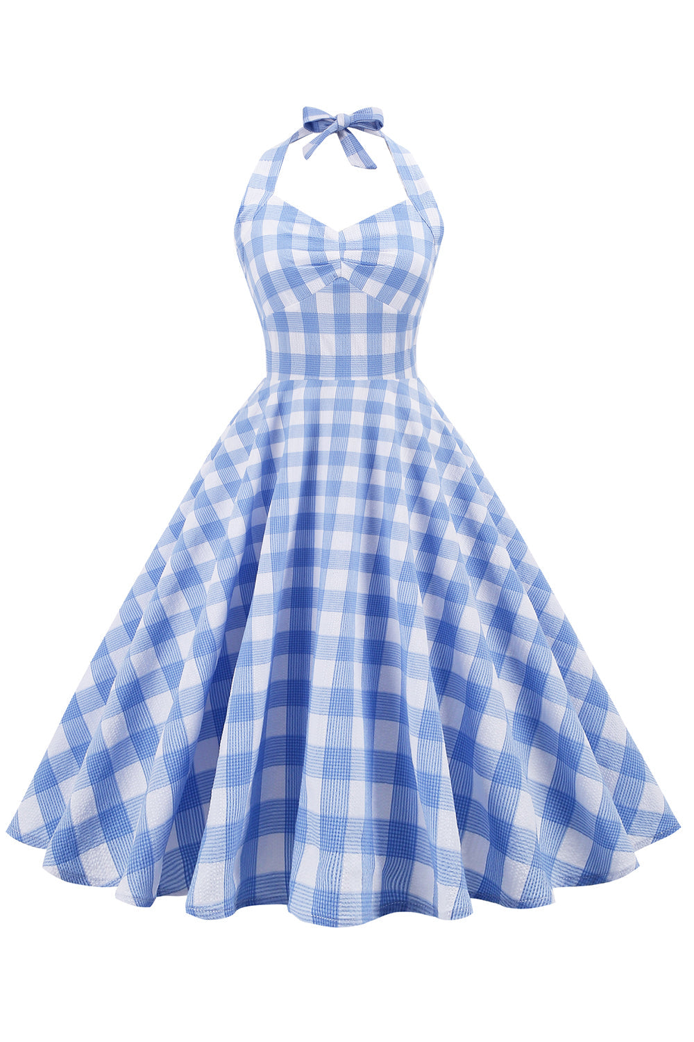 robe-retro-dos-nu-a-carreaux-pour-femme