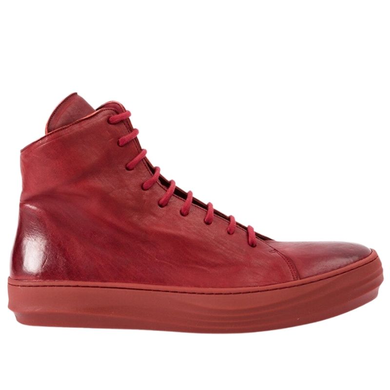    basket-cuir-rouge-vintage-homme
