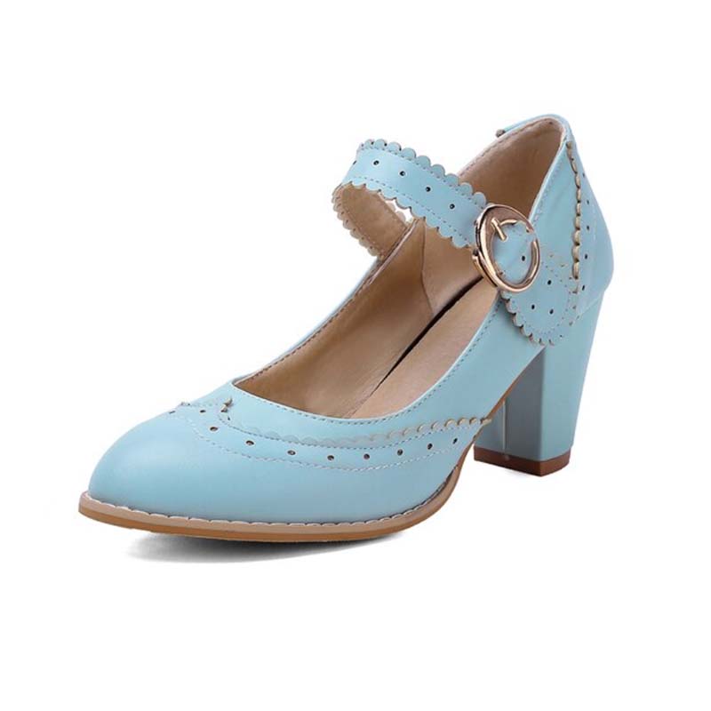chaussures-annee-80-escarpins-petits-talons-bleues