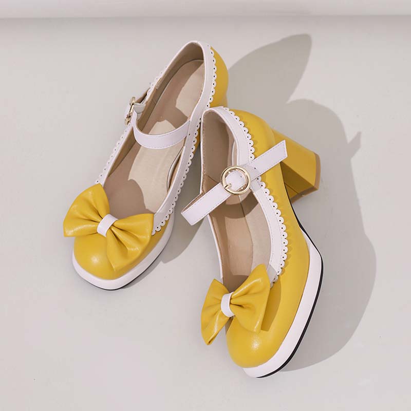 chaussures-jaunes-annee-80-vintage