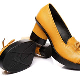 escarpin-jaune-vintage-bout-rond