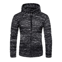 Manteau en tricot zippée à capuche vintage