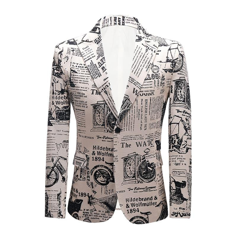 blazer-vintage-bouton-revers-imprime-journal-personnalise-homme