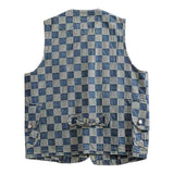 gilet-denim-carreaux-coton-lave-multi-poches-vintage