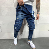 Jean multi-poches en denim vintage