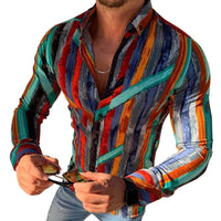 chemise-manches-longues-revers-rayures-contrastees-vintage