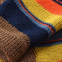 pull-tricot-col-v-vintage-rayures-arc-en-ciel