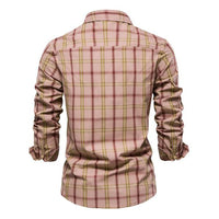 Chemise Vintage à Manches Longues à Carreaux Tendance
