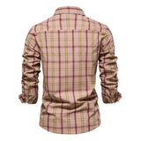 Chemise Vintage à Manches Longues à Carreaux Tendance