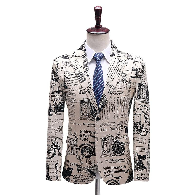 blazer-vintage-bouton-revers-imprime-journal-personnalise-homme