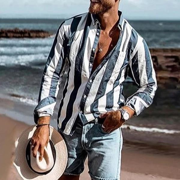 chemise-manches-courtes-rayures-vintage