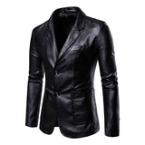 blazer-cuir-deux-boutons-revers-vintage