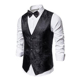 gilet-robe-col-v-imprime-vintage