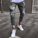 pantalon-jean-skinny-vintage-badge-dechire-fermeture-eclair