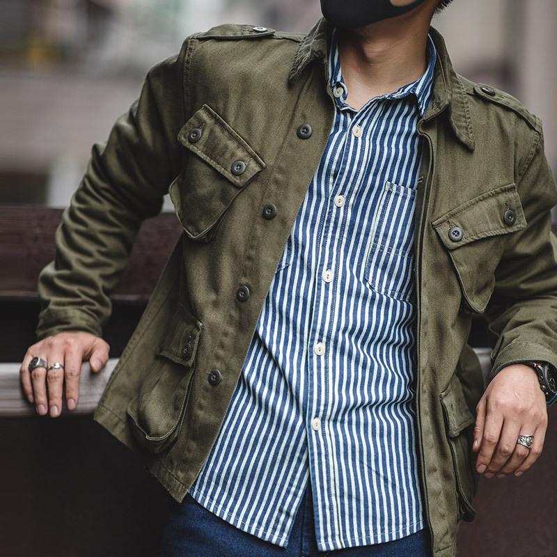 Veste cargo vintage multi-poches Biker
