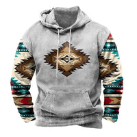 sweat-capuche-imprime-geometrique-vintage