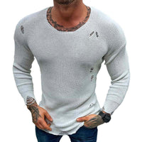 pull-tricot-dechire-manches-longues-vintage