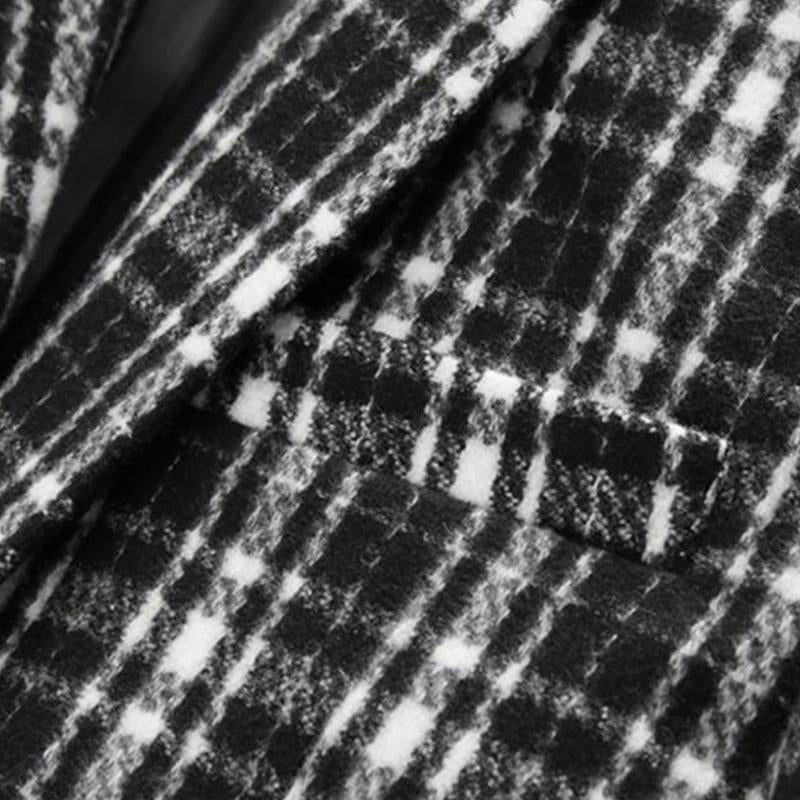 Blazer vintage décontracté à carreaux pour hommes