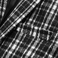 Blazer vintage décontracté à carreaux pour hommes