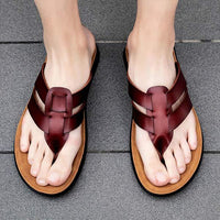 Tongs en Cuir pour Homme